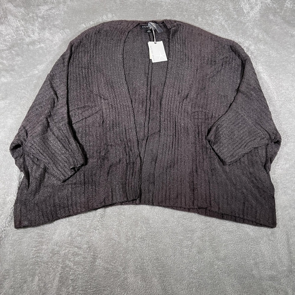 Barefoot Dreams Cardigan Womens 2X‎ Carbon Ribbed Shrug CozyChic Lite Winter